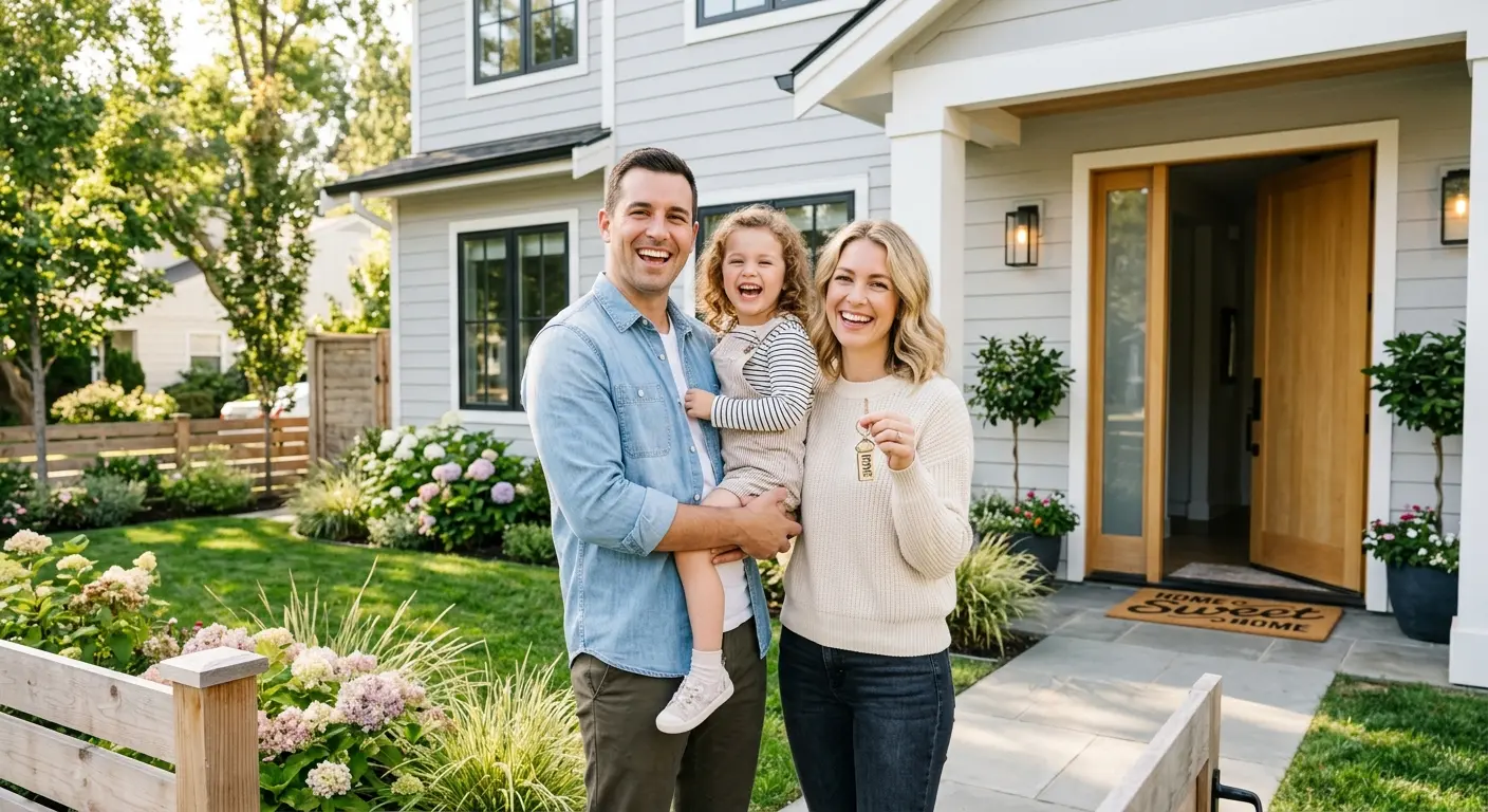 Happy family in a pest-free home